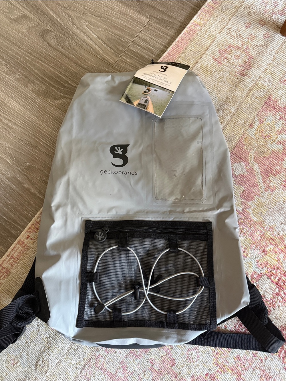 Geckobrands Gray Waterproof Backpack